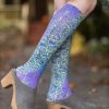 Plus Size Foot Traffic Plus Size Knee Highs | Floral Batik Printed Trouser Socks