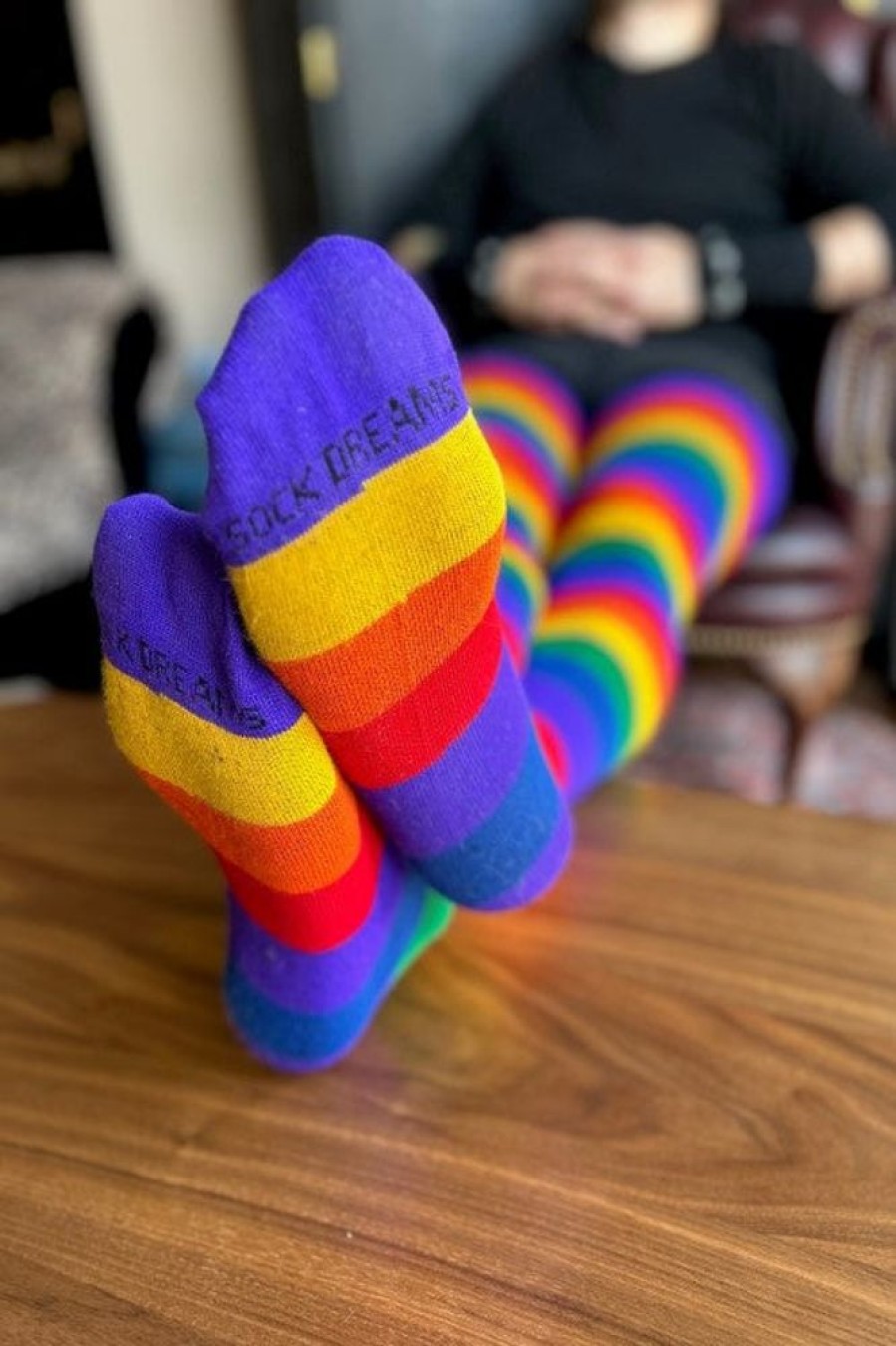 Plus Size Dreamer Socks Plus Size Thigh Highs | Xl Foot Extraordinarily Longer Radiant Rainbow Socks