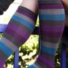 Socks Foot Traffic Toe Socks | Peacock Stripe Toe Socks