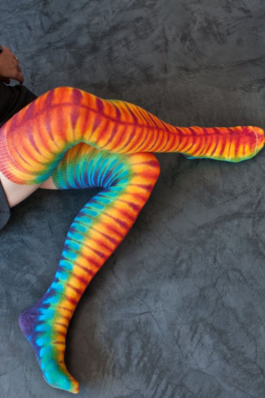 Plus Size Love Lite Precision Tie Dye Plus Size Thigh Highs | Extraordinary Tie Dye Thigh High