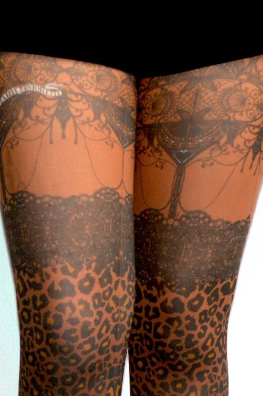 Tights & Leggings Marie Antoilette Sheer To Waist Tights | Leopardo Printed Tights