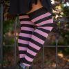 Socks Dreamer Socks Thigh Highs | Xl Foot Extraordinarily Longer Striped Thigh High