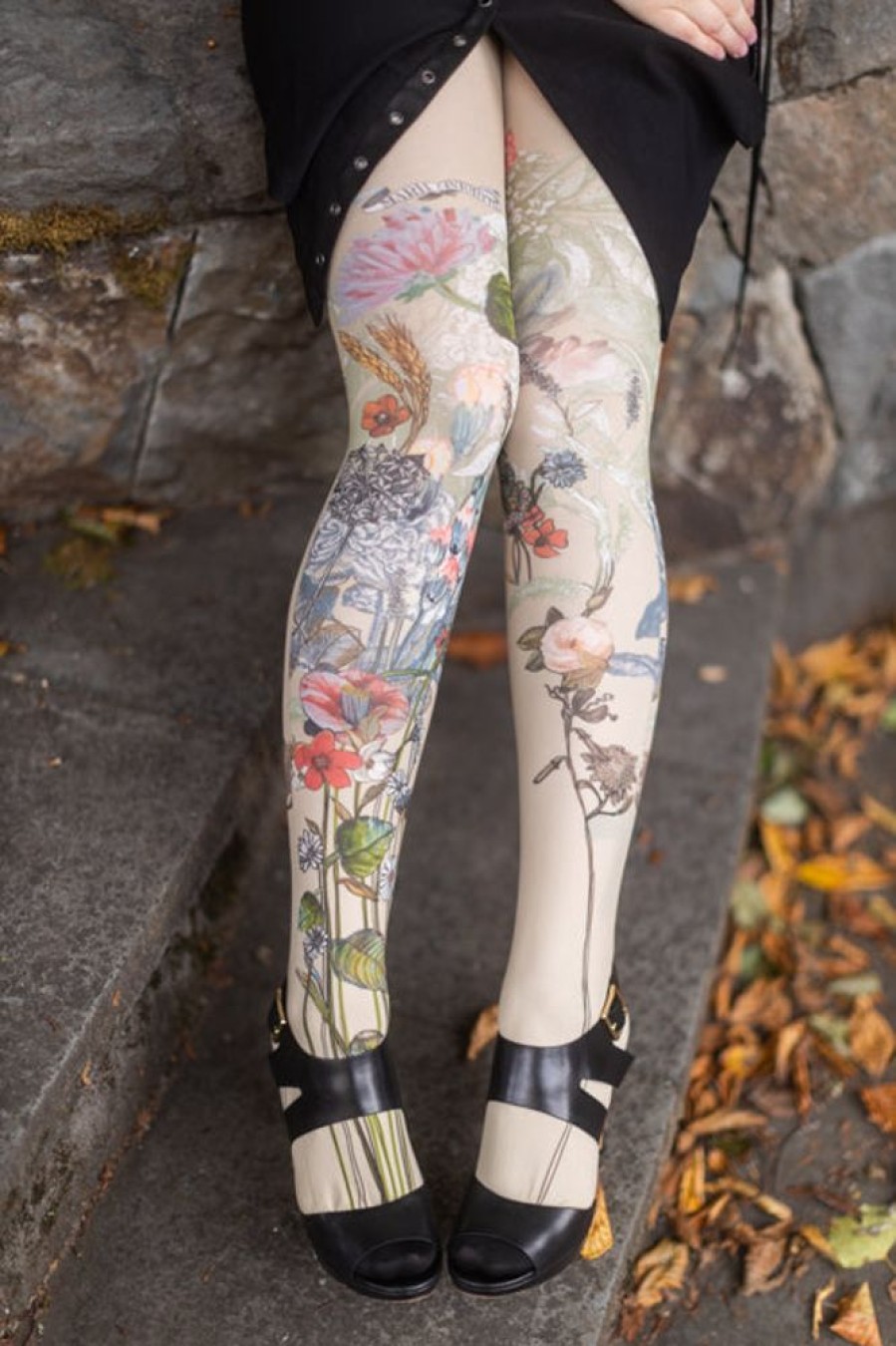 Tights & Leggings Marie Antoilette Sheer To Waist Tights | Dragees Printed Tights