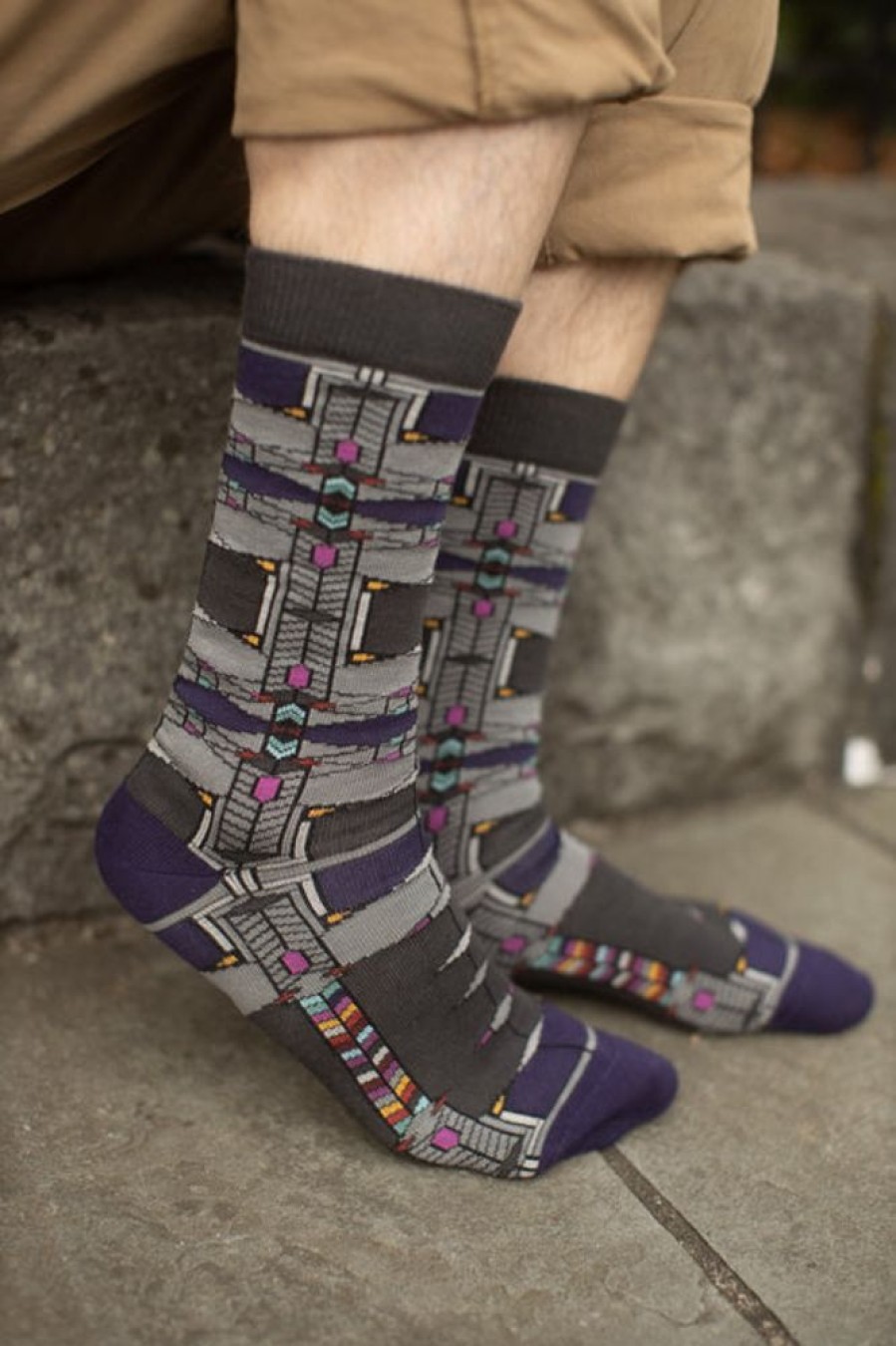 Socks Ozone Crew Socks | Frank Lloyd Wright Robie House Crew