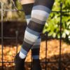 Plus Size Dreamer Socks Plus Size Thigh Highs | Extraordinary Elemental Stripes Thigh High