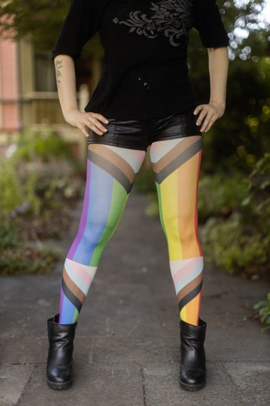 Tights & Leggings Tabbisocks Sheer To Waist Tights | Progress Flag Printed Tights