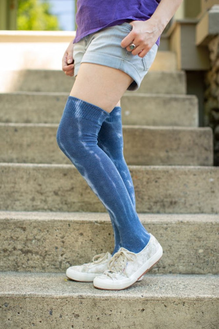 Socks Love Lite Precision Tie Dye Over The Knee | O Tie Dye Knee Socks