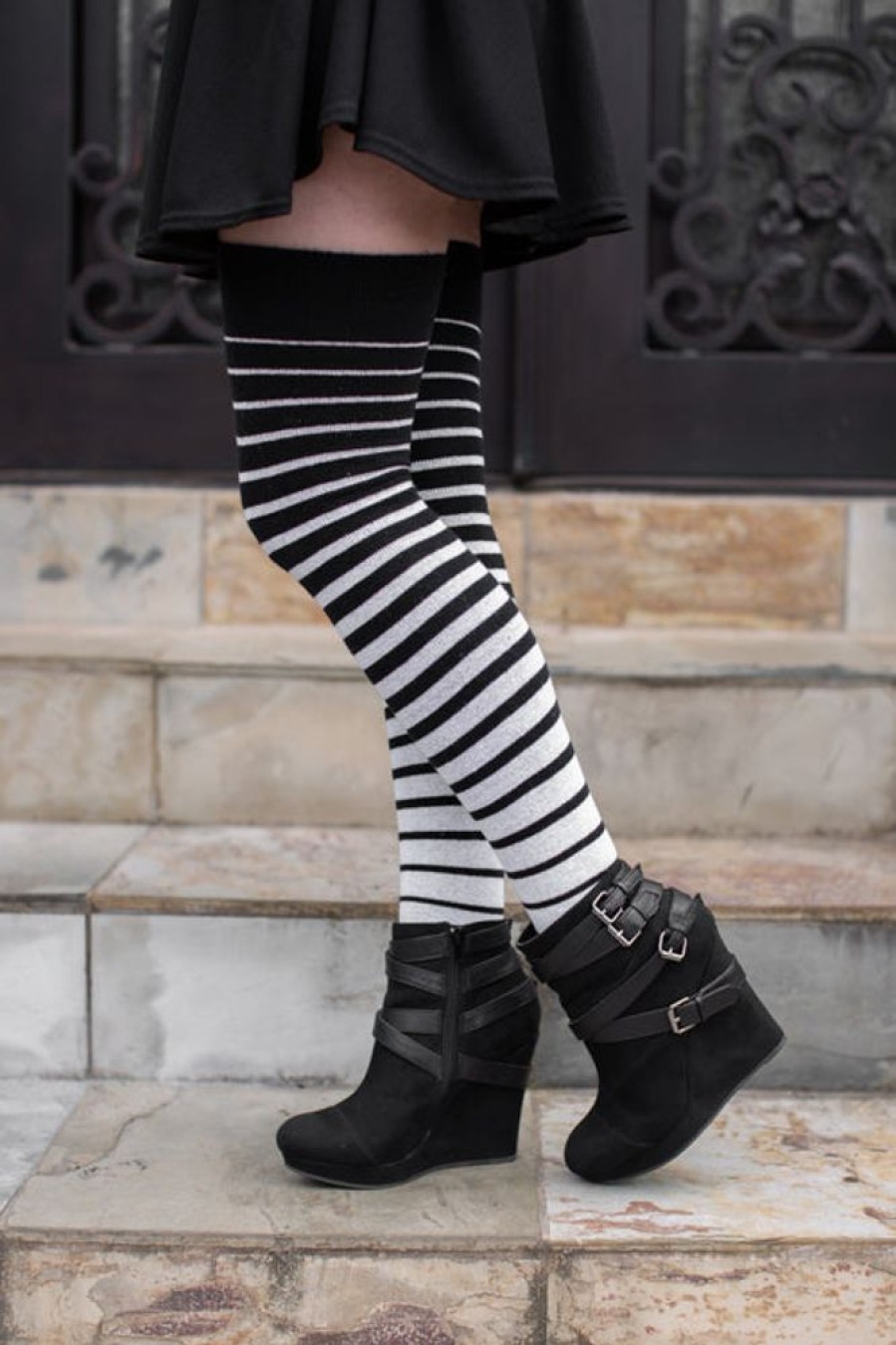 Plus Size Dreamer Socks Plus Size Thigh Highs | Extraordinarily Longer Gradient Stripes Tube Socks