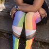 Tights & Leggings Tabbisocks Sheer To Waist Tights | Plus Size Progress Flag Printed Tights