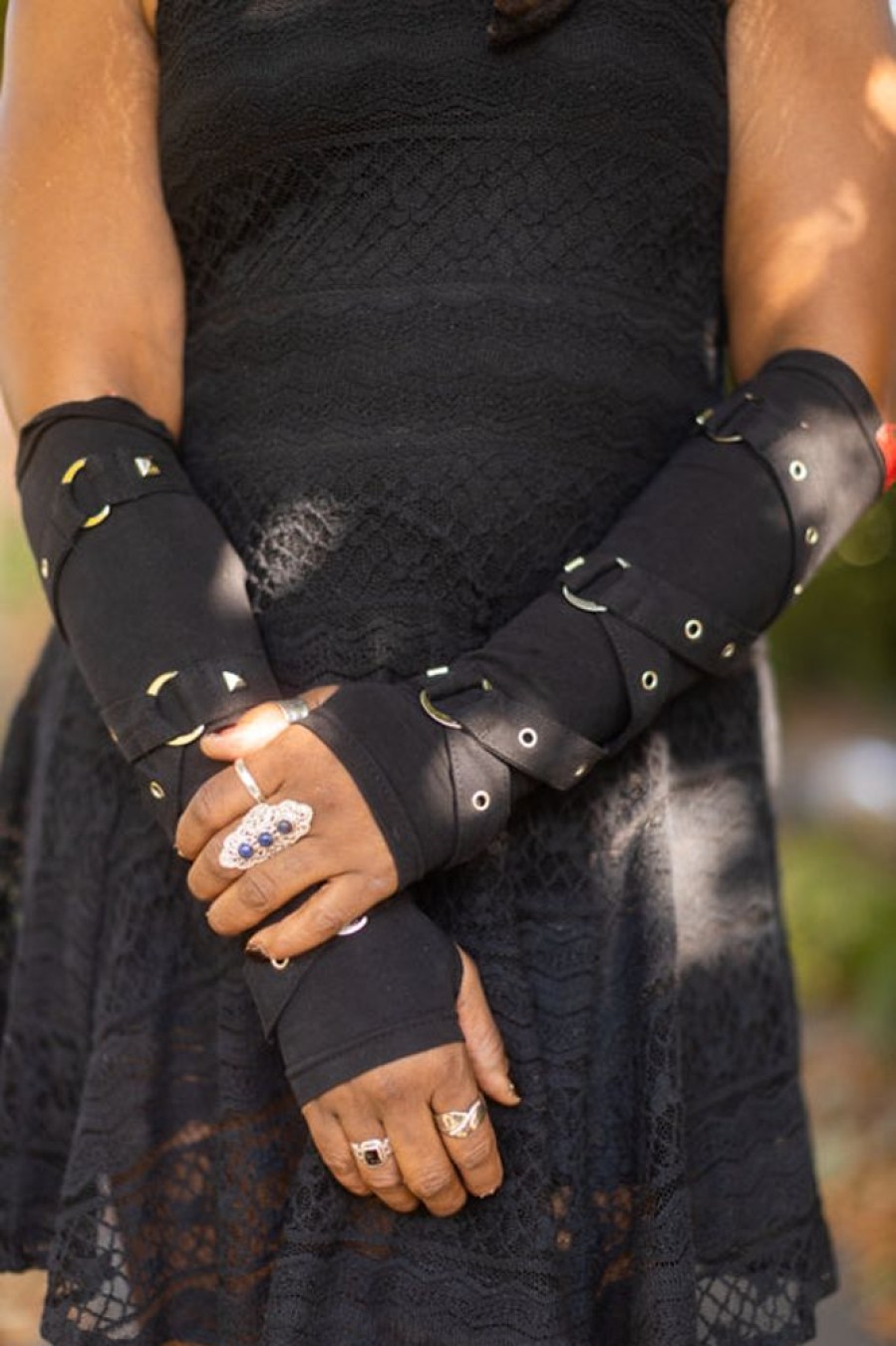 Accessories Tripp NYC Arm Warmers | D-Ring Studded Arm Warmer