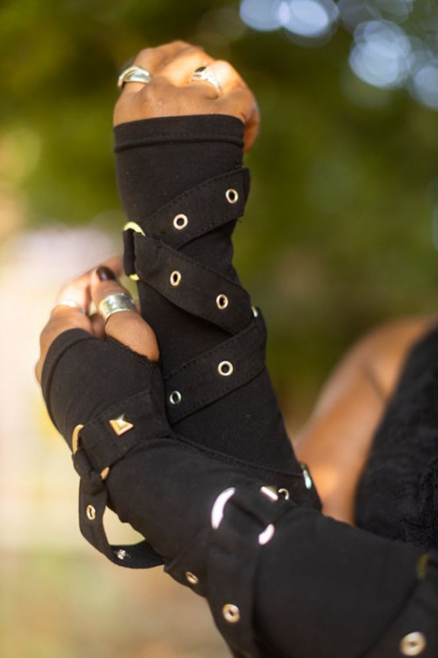 Accessories Tripp NYC Arm Warmers | D-Ring Studded Arm Warmer