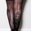 Socks Kix'ies Stockings | Lois Sheer Backseam Thigh High With Stay-Up Top