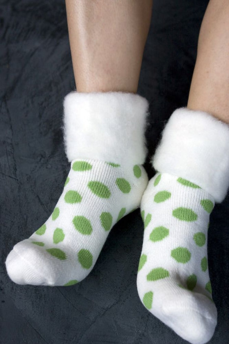 Plus Size Outer Gear Plus Size Crew Socks | New Zealand Bed Socks With Polka Dots