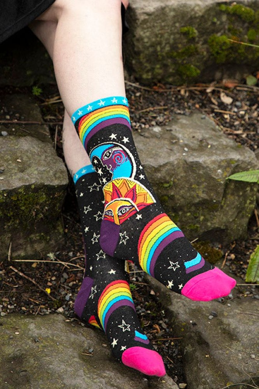 Socks Socksmith Crew Socks | Laurel Burch Celestial Joy Crew