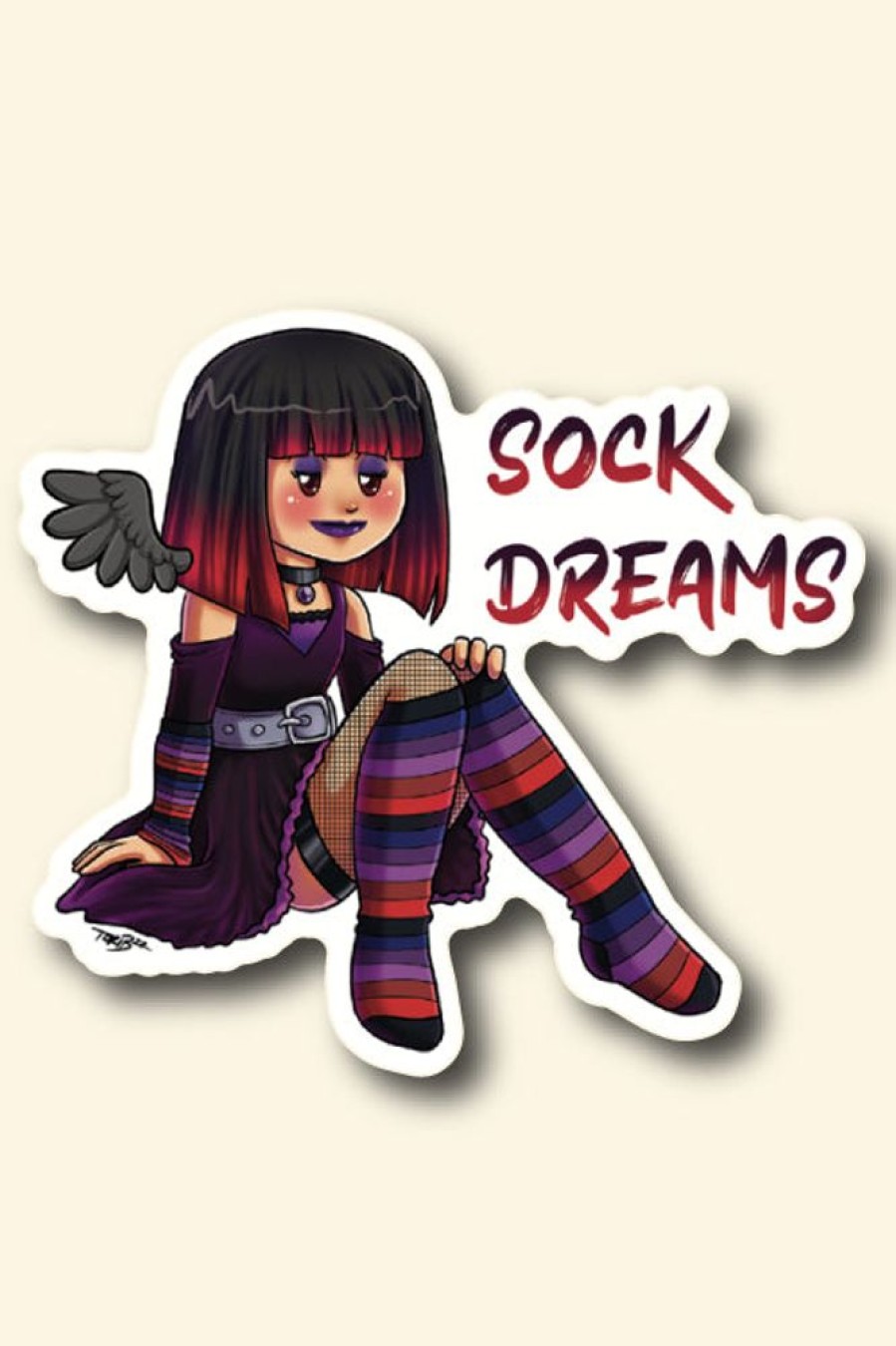 Accessories Sock Dreams Stickers & Magnets | Nightshade Angel Sticker