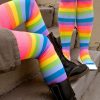 Socks Leg Avenue Thigh Highs | Neon Acrylic Rainbow Thigh High