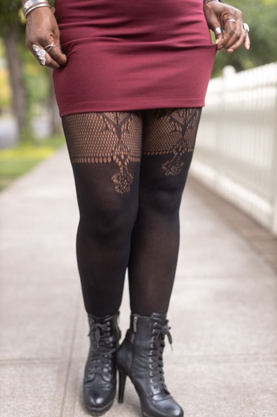 Tights & Leggings Killer Legs Sheer To Waist Tights | Plus Size Lace Black Out Net Tights