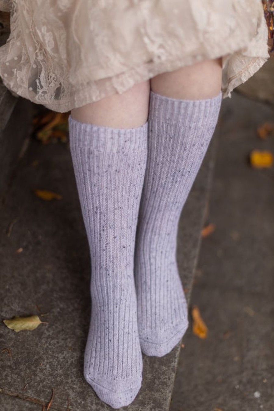 Socks b.ella Crew Socks | Layla Speckled Cashmere Slouch Sock