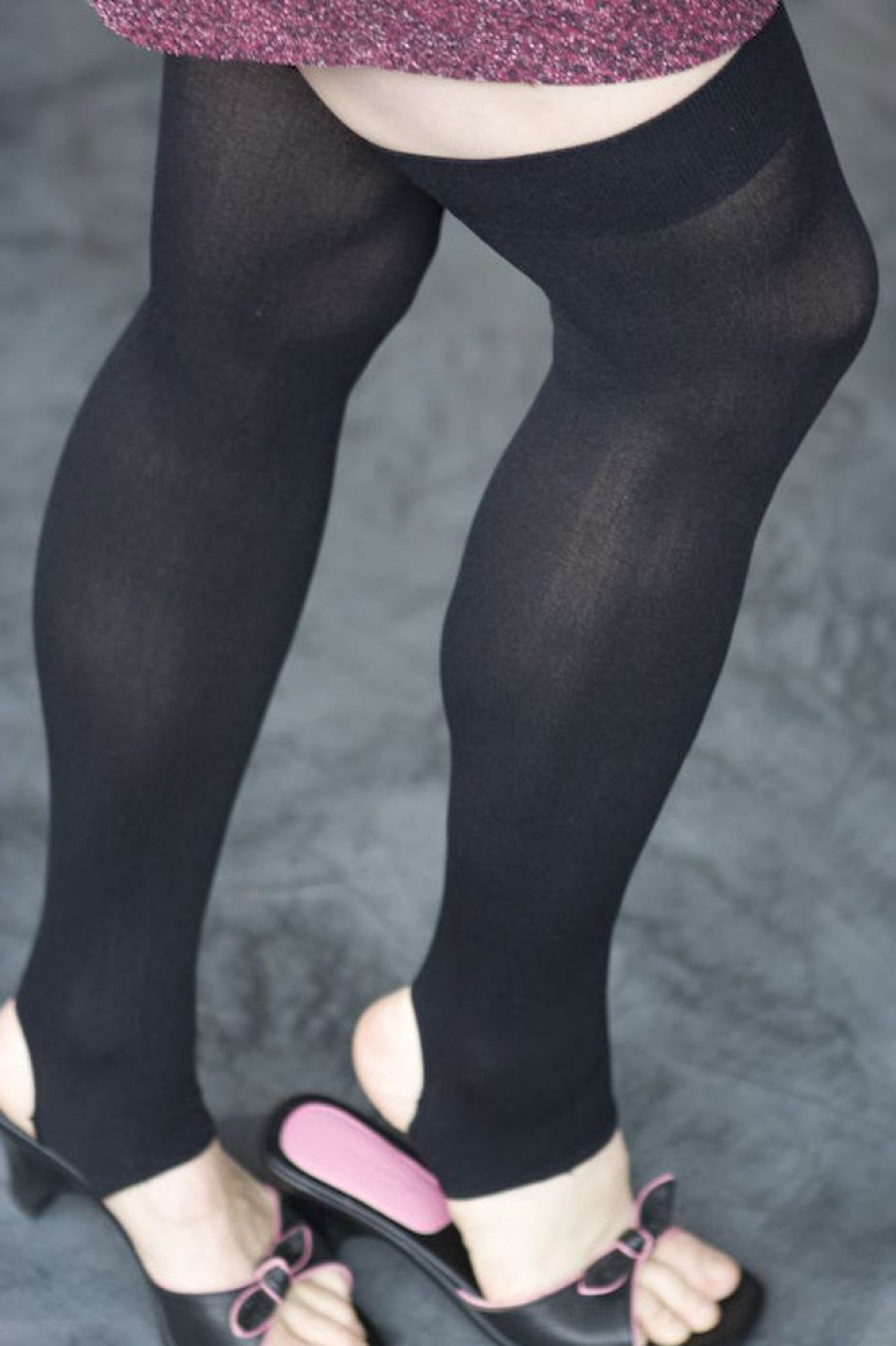 Socks Leg Avenue Stockings | Opaque Stirrup Thigh High