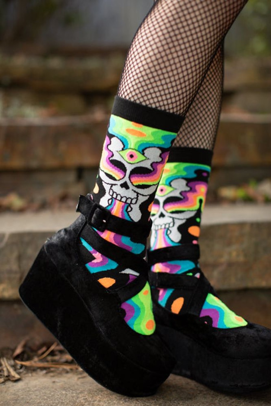 Plus Size Gumball Poodle Plus Size Crew Socks | Oliver Hibert Eye Of The Doomed Crew