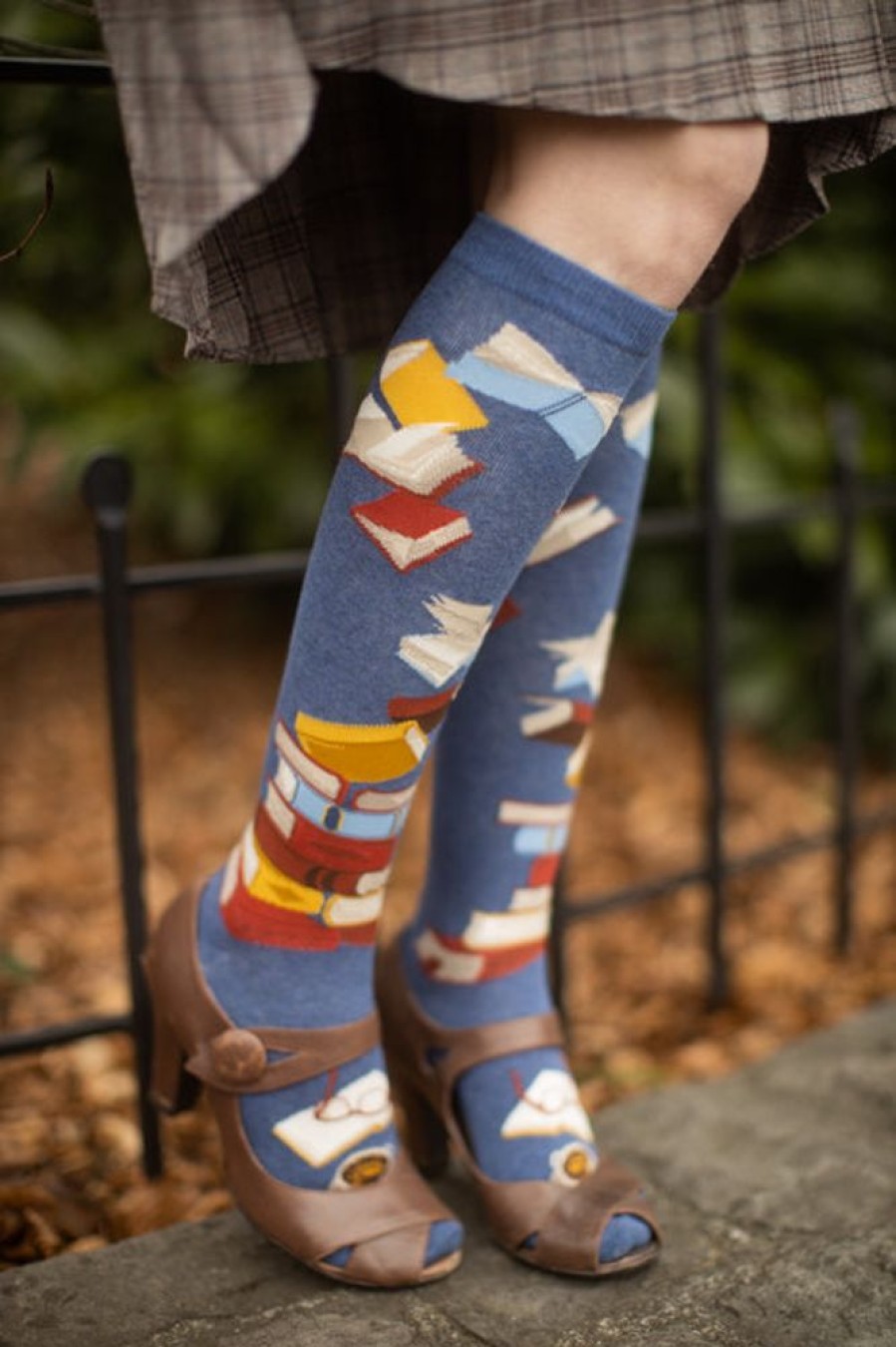 Plus Size Mod Sock Plus Size Knee Highs | Book Lovers Knee High