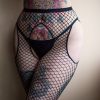 Tights & Leggings Leg Avenue Fishnet Tights | Plus Size Industrial Net Suspender Tights