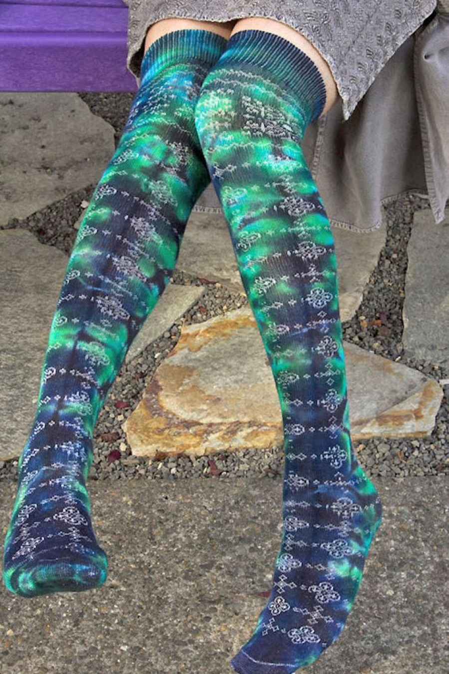 Socks Love Lite Precision Tie Dye Over The Knee | Tie Dye Bamboo Otk