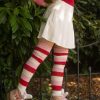 Plus Size DreaM Stockings Plus Size Thigh Highs | Strawberry Shortcake Stripes Thigh High Socks