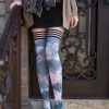 Plus Size Kix'ies Plus Size Thigh Highs | Mackenzie Tie Dye Thigh Highs With Stay-Up Top