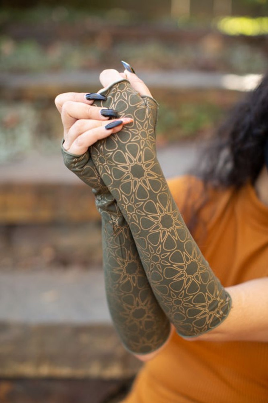 Accessories CARAUCCI Arm Warmers | Star Seed Printed Arm Warmers