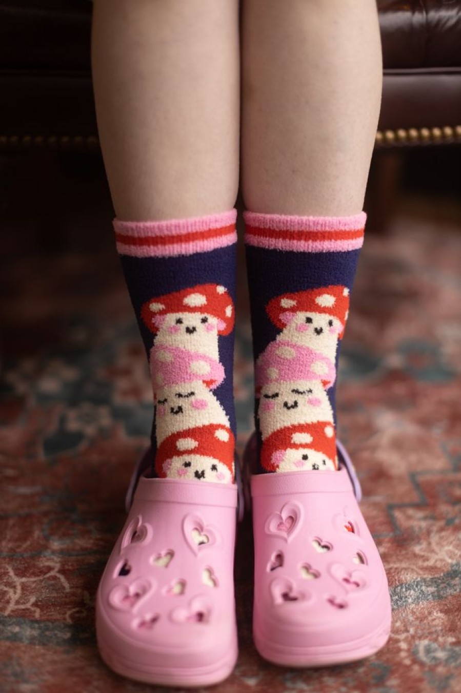 Socks Sock It To Me Crew Socks | Magic Mushrooms Slipper Socks