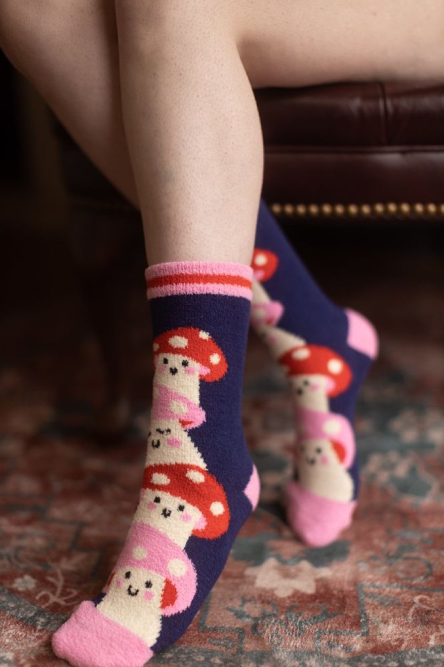 Socks Sock It To Me Crew Socks | Magic Mushrooms Slipper Socks