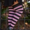 Plus Size Dreamer Socks Plus Size Thigh Highs | Xl Foot Extraordinarily Longer Striped Thigh High