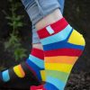 Socks ToeToe Anklets | Rainbow Striped Anklet Toe Socks