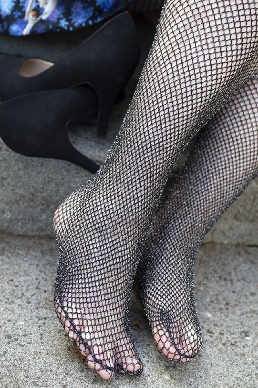 Tights & Leggings Leg Avenue Sheer To Waist Tights | Glitter Fishnet Tights