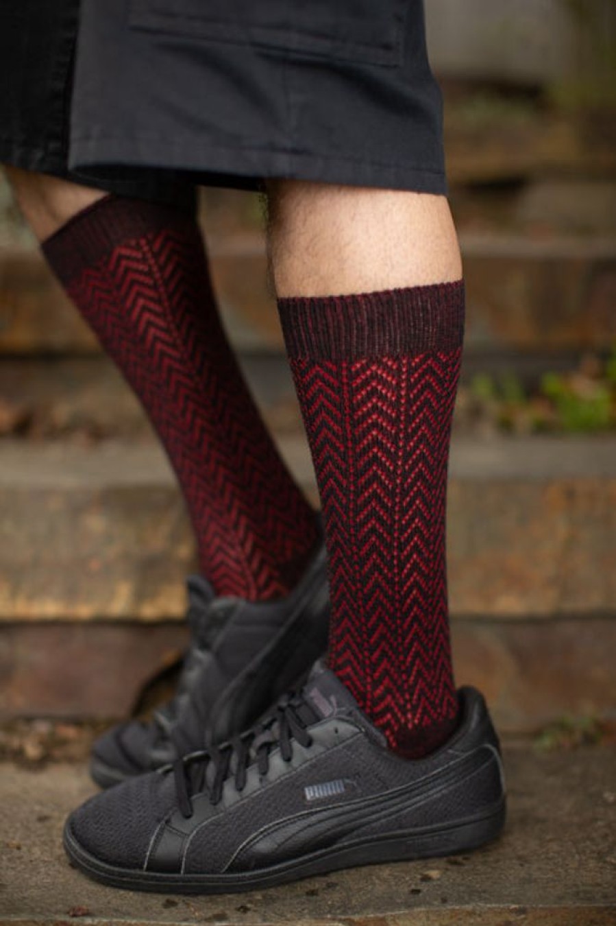 Socks DreaM Stockings Midcalves | B Chevron Crew Socks