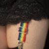 Plus Size Sock Dreams Plus Size Sock Garters | Rainbow Double Grip Clips