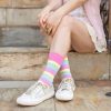 Socks Dreamer Socks Crew Socks | Candy Pastel Rainbow Crew Socks