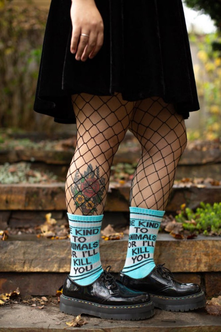 Socks Gumball Poodle Crew Socks | Be Kind To Animals Or I'Ll Kill You Crew