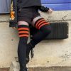 Socks Dreamer Socks Thigh Highs | Neon Power Stripe Thigh High Socks