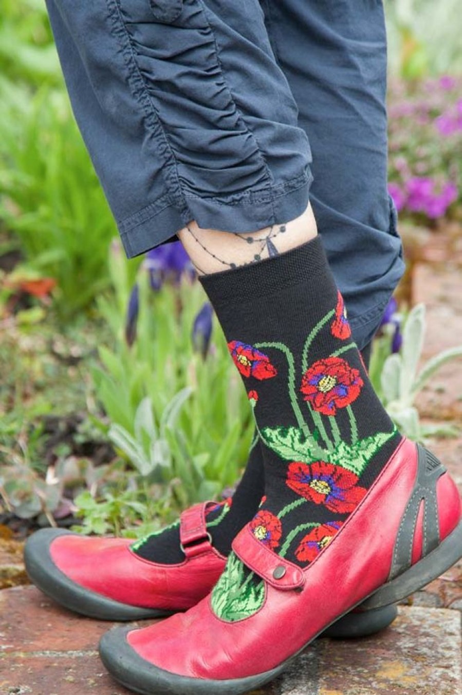 Socks Ozone Crew Socks | Poppies Crew