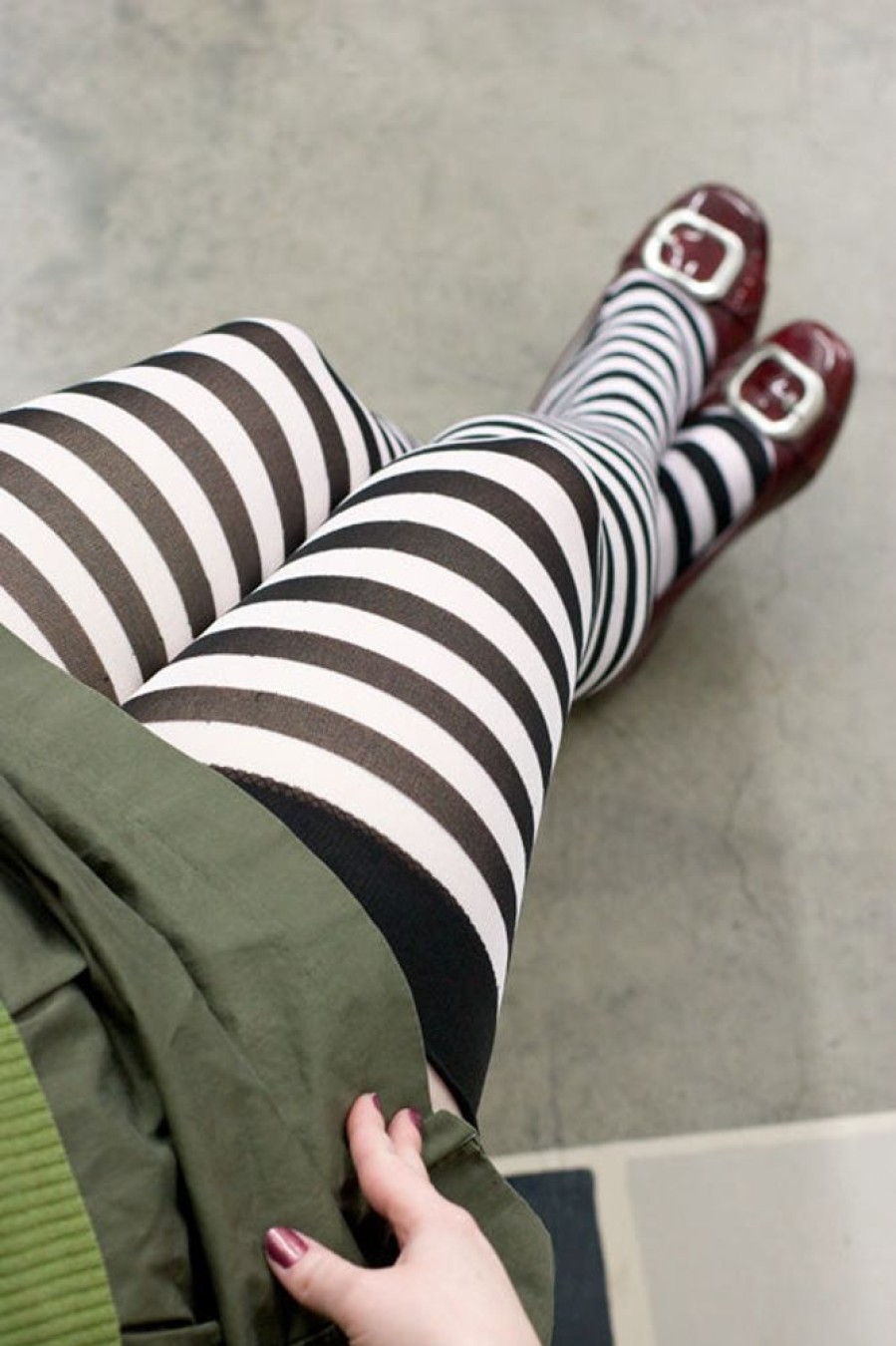 Socks Leg Avenue Over The Knee | Plus Size Striped Over The Knee