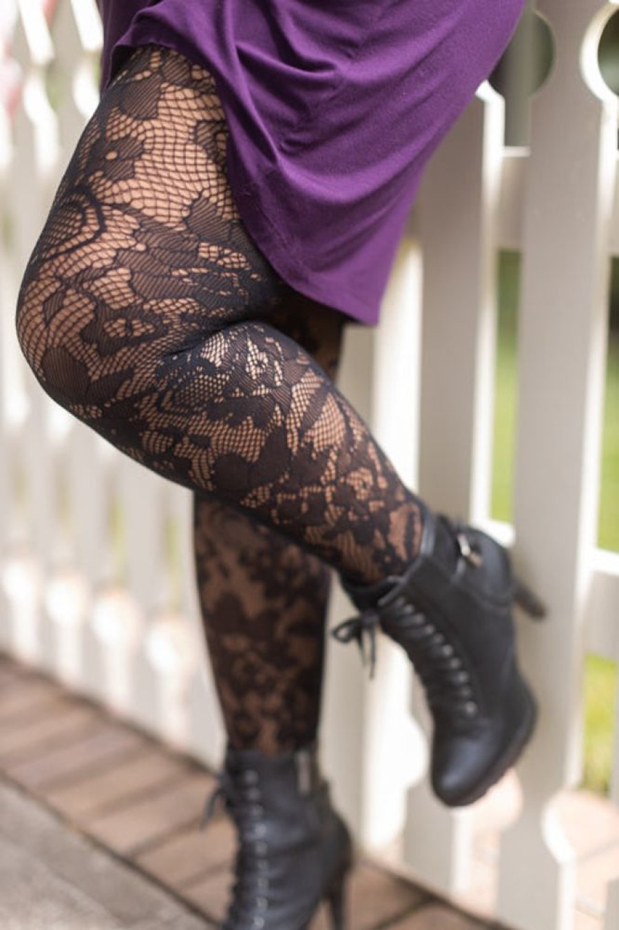 Tights & Leggings Killer Legs Fishnet Tights | Plus Size Floral Lace Fishnet Tights