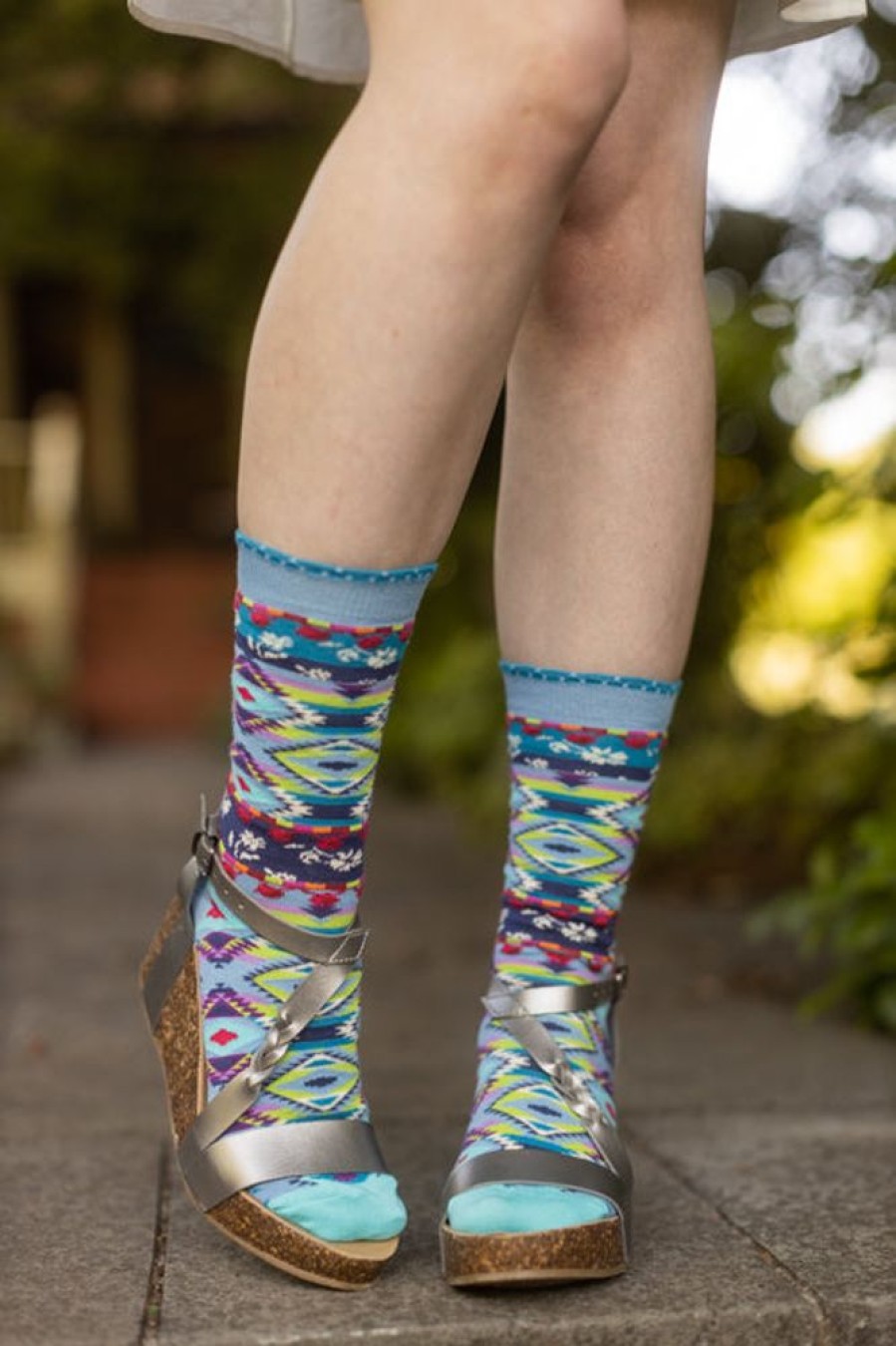 Socks Ozone Crew Socks | Kilim Pattern Crew