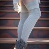 Plus Size Dreamer Socks Plus Size Thigh Highs | Extraordinary Wool Waffle Thigh High