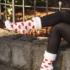 Plus Size Outer Gear Plus Size Crew Socks | New Zealand Bed Socks With Hearts