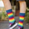 Socks Mod Sock Crew Socks | Rainbow Gradient Stripe Crew