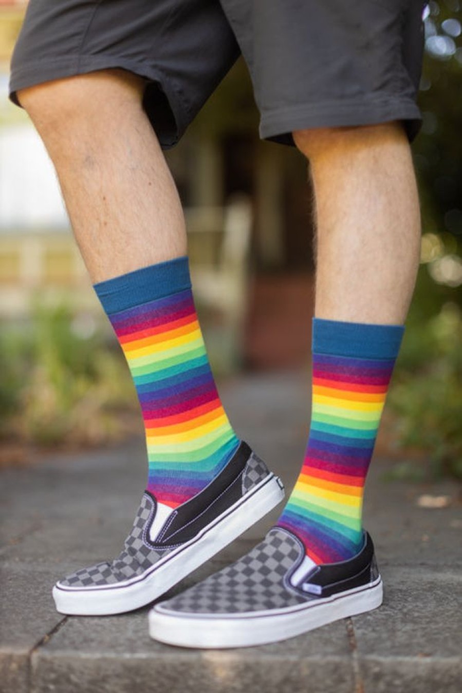 Socks Mod Sock Crew Socks | Rainbow Gradient Stripe Crew