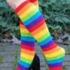 Socks Foot Traffic Knee Highs | Rainbow Toe Socks