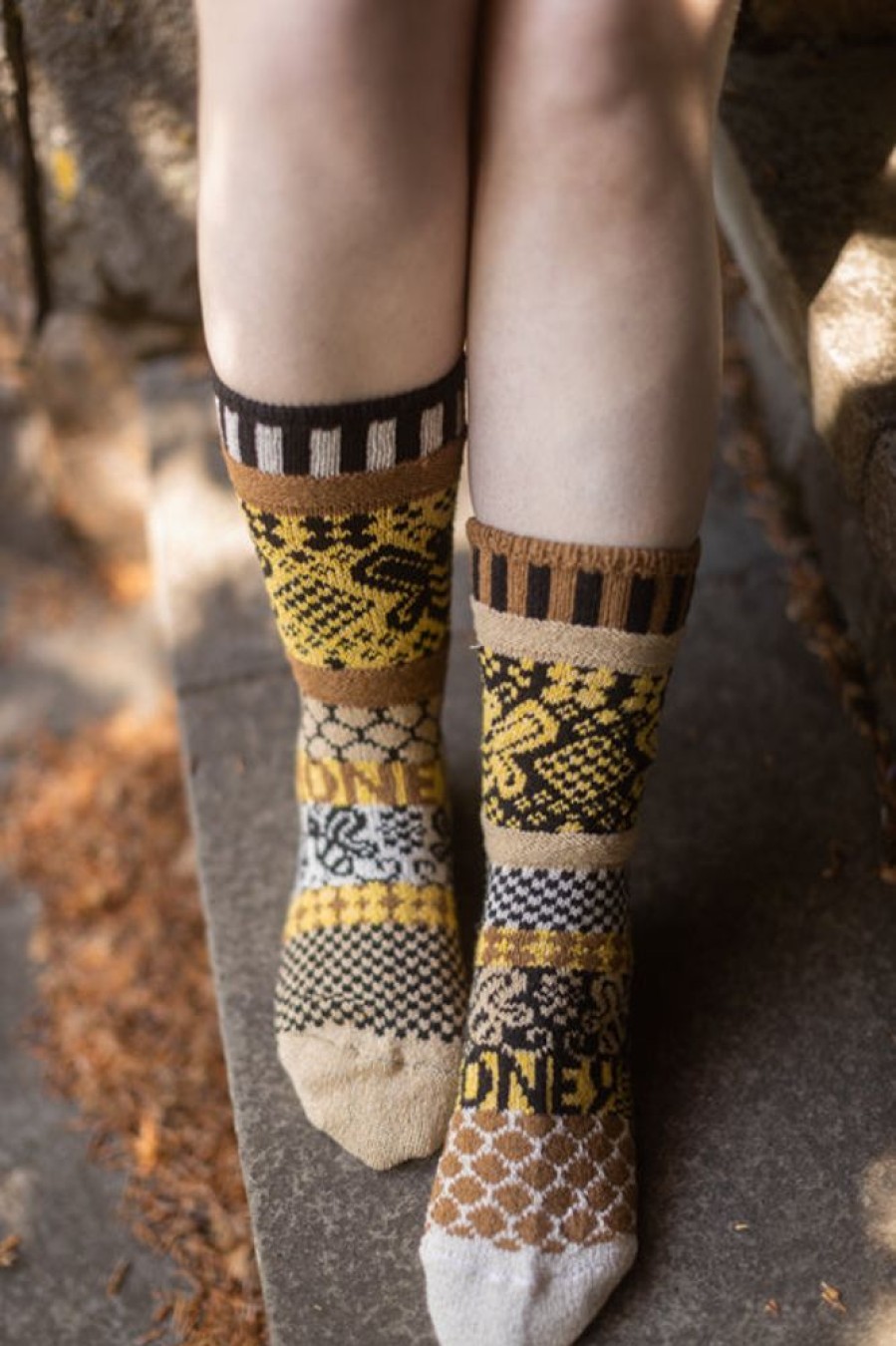 Socks Solmate Crew Socks | Honey Bee Crew